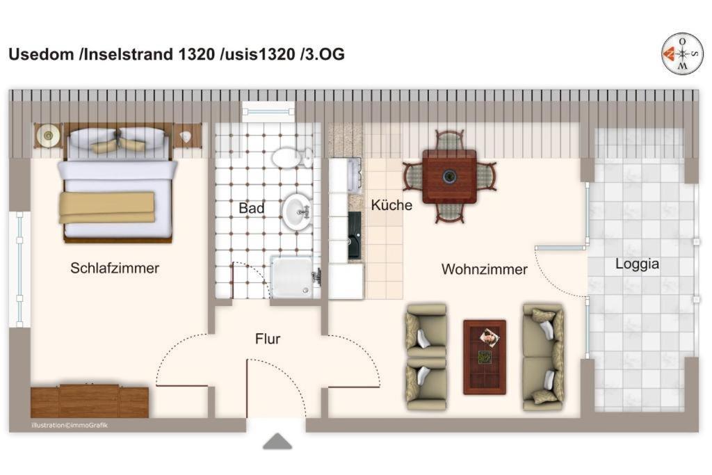 Inselstrand Inselstrand 1320 Heringsdorf  Eksteriør billede